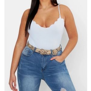 Baby Blue Edge Cami Top- Size 20US